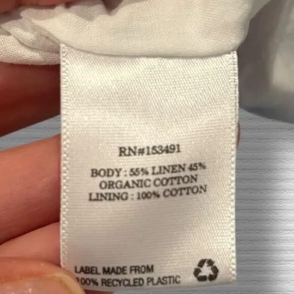 Hope & Henry Girls Blue White Linen Blend Stripe Sundress Size 8 - Picture 5 of 6